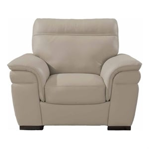 American Eagle EK020-LG-CHR Light Gray Italian Top Grain Leather Chair