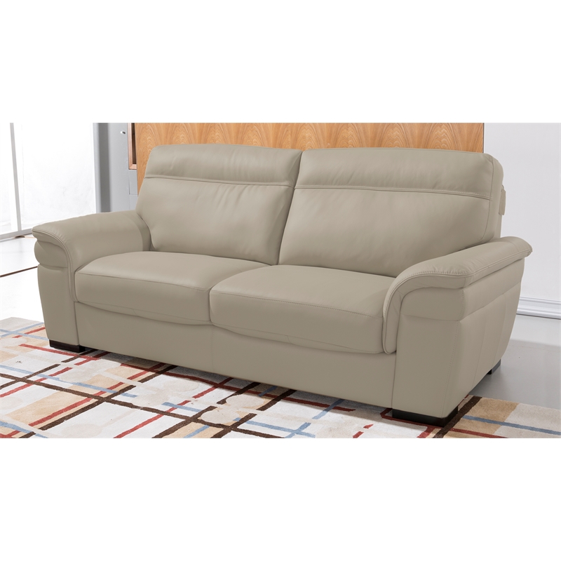 American Eagle EK020-LG-SF Light Gray Italian Top Grain Leather Sofa