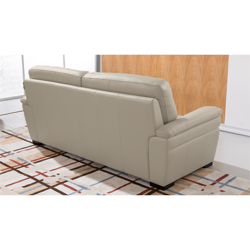 American Eagle EK020-LG-SF Light Gray Italian Top Grain Leather Sofa
