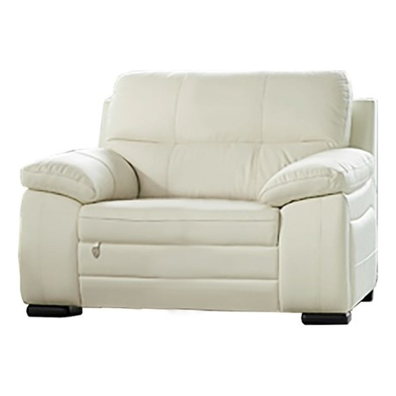 American Eagle EK041-IV-CHR Ivory Italian Top Grain Leather Chair
