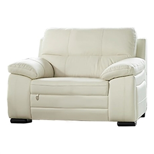 American Eagle EK041-IV-CHR Ivory Italian Top Grain Leather Chair