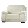 American Eagle EK041-IV-CHR Ivory Italian Top Grain Leather Chair