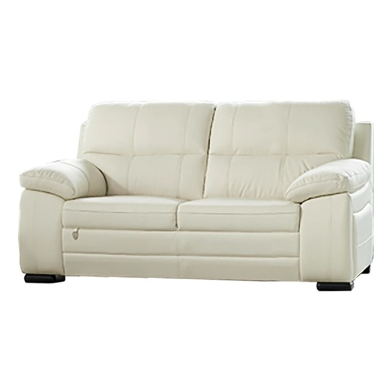 American Eagle EK041-IV-LS Ivory Italian Top Grain Leather Loveseat