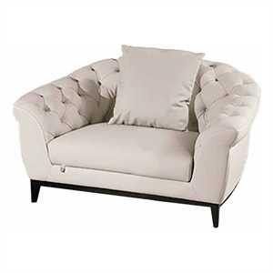 American Eagle EK093-LG-CHR Modern Light Gray Italian Top Grain Leather Chair