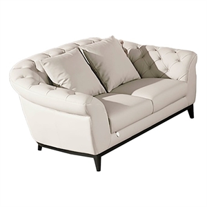 American Eagle EK093-LG-LS Modern Light Gray Italian Top Grain Leather Loveseat