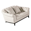 American Eagle EK093-LG-LS Modern Light Gray Italian Top Grain Leather Loveseat