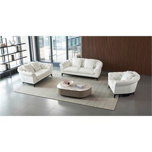 American Eagle EK093-W-CHR Modern Chic White Italian Top Grain Leather Chair