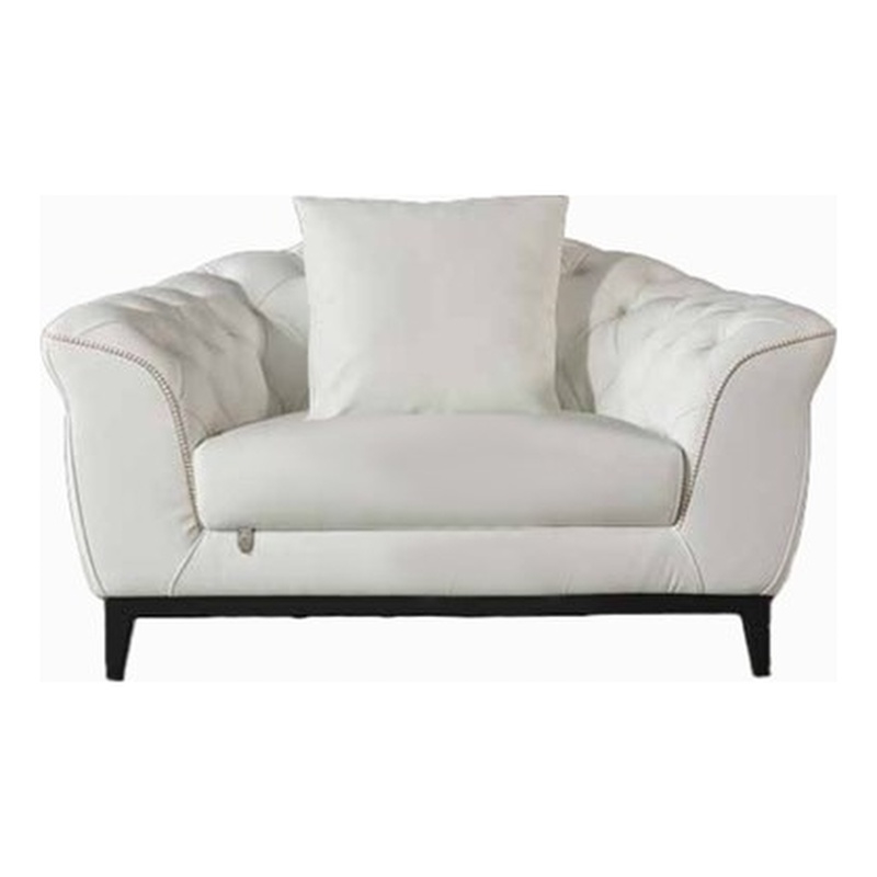 American Eagle EK093-W-CHR Modern Chic White Italian Top Grain Leather Chair