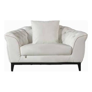 American Eagle EK093-W-CHR Modern Chic White Italian Top Grain Leather Chair