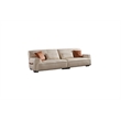 American Eagle EK2232 Modern Cream Italian Top Grain Leather Extra Long Sofa