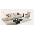 American Eagle EK2232 Modern Cream Italian Top Grain Leather Extra Long Sofa