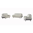 American Eagle EK9600-IV-LS Modern Contemporary Ivory Genuine Leather Loveseat