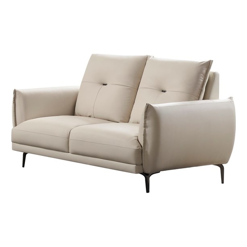 American Eagle EK-D835-IV-LS Modern Ivory Italian Top Grain Leather Loveseat