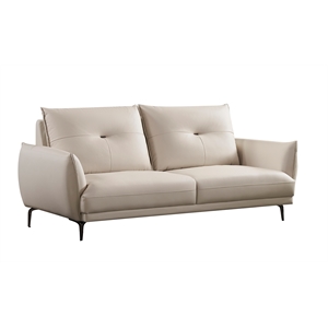 American Eagle EK-D835-IV-SF Modern Ivory Italian Top Grain Leather Sofa