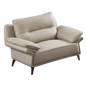 American Eagle EK-D836-LG-CHR Modern Light Gray Italian Top Grain Leather Chair