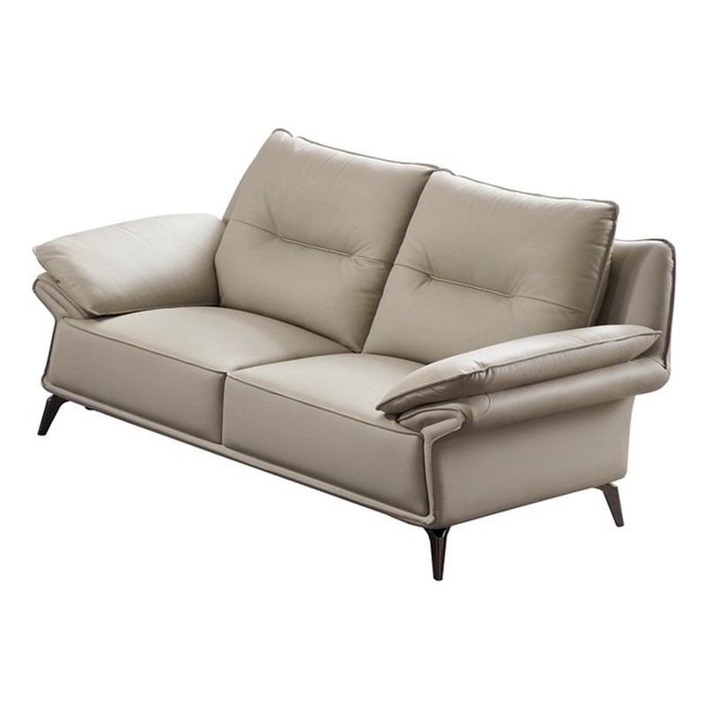 American Eagle EK-D836-LG-LS Light Gray Italian Top Grain Leather Loveseat