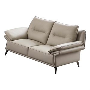 American Eagle EK-D836-LG-LS Light Gray Italian Top Grain Leather Loveseat