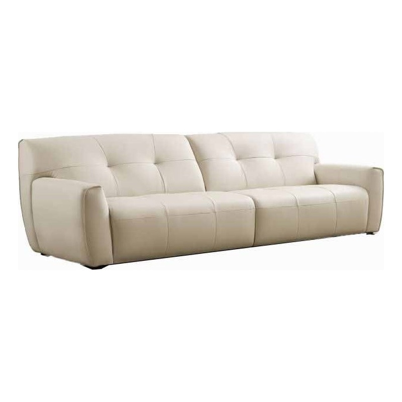 American Eagle EK-D840 Modern Ivory Italian Top Grain Leather Extra Long Sofa