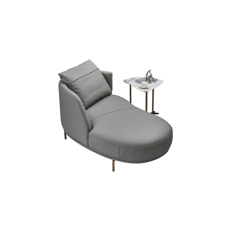 American Eagle EK-Y1000R-DG Dark Gray Italian Top Grain Leather Chaise Lounges