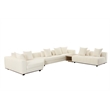 American Eagle AE3807 4PC Ivory Soft Fabric Large Sectional Sofa Set