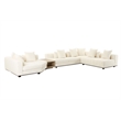American Eagle AE3807 4PC Ivory Soft Fabric Large Sectional Sofa Set