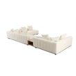 American Eagle AE3807 4PC Ivory Soft Fabric Large Sectional Sofa Set