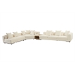 American Eagle AE3807 4PC Ivory Soft Fabric Large Sectional Sofa Set
