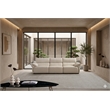 American Eagle EK-D833-IV-4S Ivory Italian Top Grain Leather Extra Long Sofa