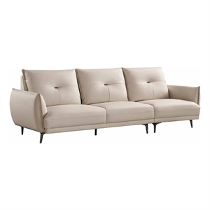 American Eagle EK-D835-IV-4S Ivory Italian Top Grain Leather Extra Long Sofa