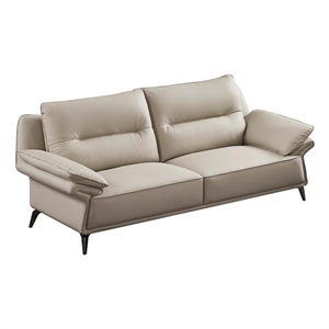 American Eagle EK-D836-LG-SF Modern Light Gray Italian Top Grain Leather Sofa