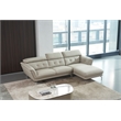 American Eagle EK-L083L-LG   Light Gray  Top Grain Leather Sectional Sofa Set
