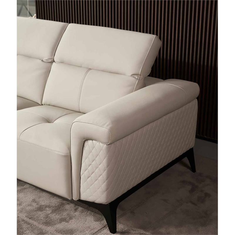 American Eagle EK-L095M-LG   Light Gray  Top Grain Leather Sectioanl Sofa Set