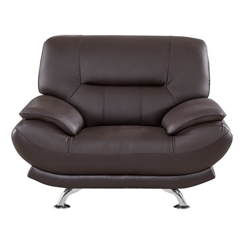American Eagle EK-B118 Modern  Dark Chocolate Brown Genuine Leather Chair