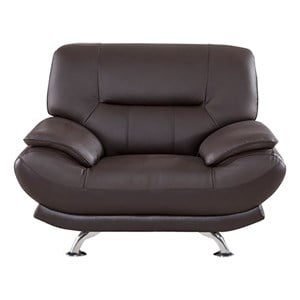 American Eagle EK-B118 Modern  Dark Chocolate Brown Genuine Leather Chair