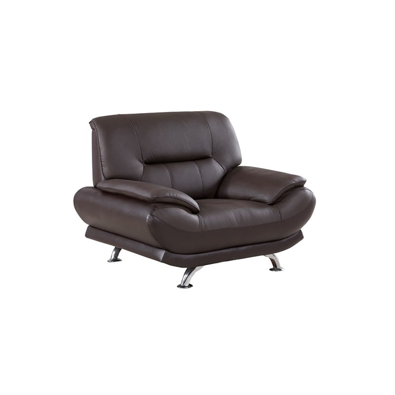 American Eagle EK-B118 Modern  Dark Chocolate Brown Genuine Leather Chair