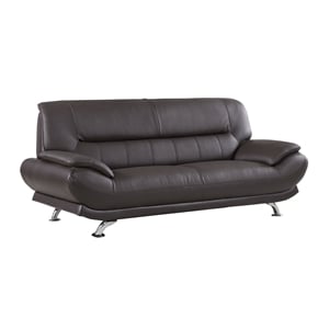 American Eagle EK-B118 Modern Dark Chocolate Brown Genuine Leather Sofa
