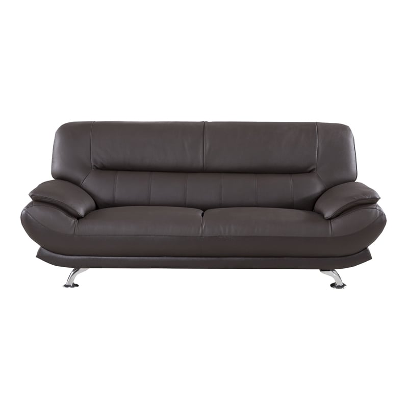 American Eagle EK-B118 Modern Dark Chocolate Brown Genuine Leather Sofa