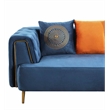 American Eagle AE-D832-RB-4S  Chic Royal Blue Sofe Velvet Fabric Extra Long Sofa