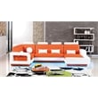 American Eagle AE-LD800L-ORG.W Orange/White Multi-Color Faux Leather Sectional