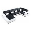 American Eagle AE-LD800 Right Black /White Multi-Color Faux Leather Sectional
