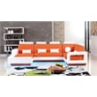 American Eagle AE-LD800R-ORG.W Orange/White Multi-Color Faux Leather Sectional