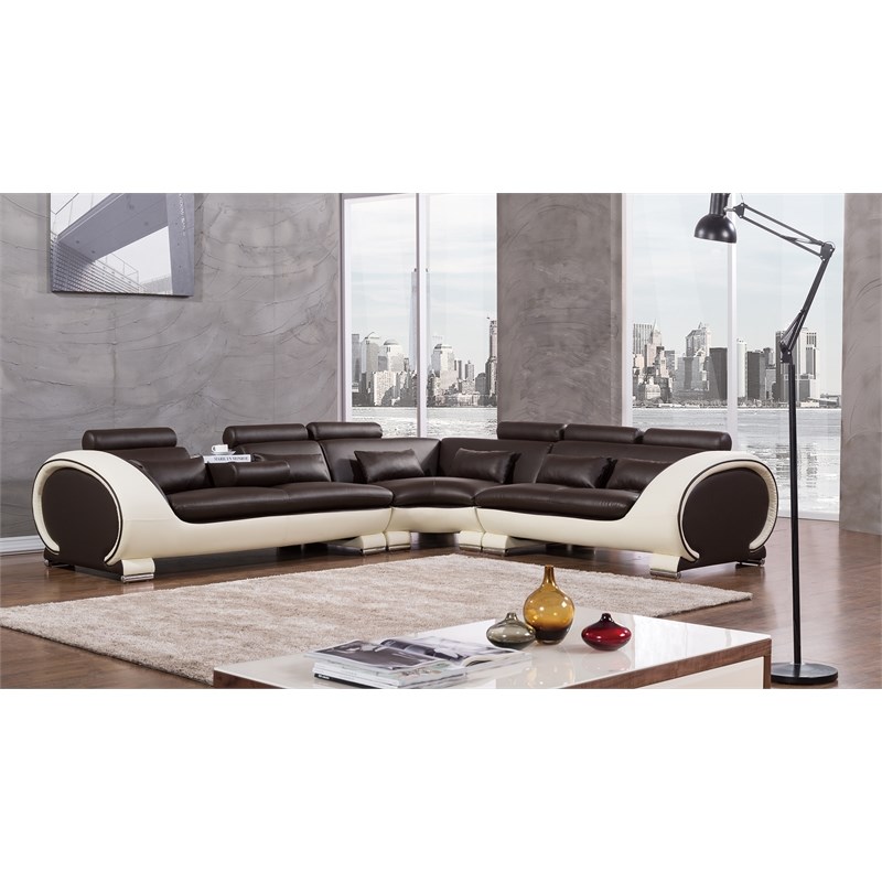 American Eagle AE-LD801L-DC.C Multi-Color Faux Leather Sectional Set