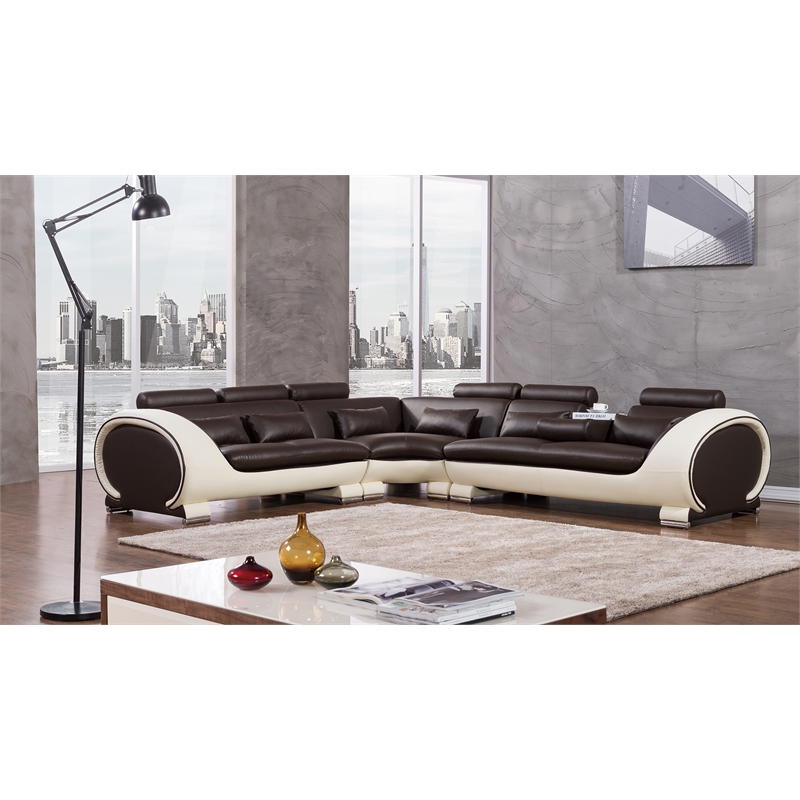 American Eagle AE-LD801R-DC.C Multi-Color Faux Leather Sectional Set