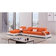 American Eagle AE-LD812R-ORG.IVR Orange/Ivory Multi-Color Faux Leather Sectional