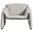 American Eagle Design EK-Y1011-LG Contemporary Chic Light Gray Leather Accent Chair