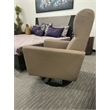 EK-CH538 Dark Tan Genuine Leather Swivel Chair
