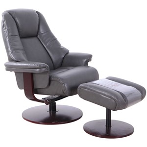 relax-r lindley faux leather recliner and ottoman