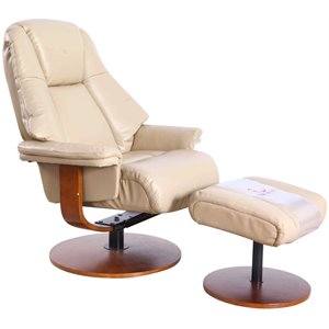 relax-r lindley faux leather recliner and ottoman
