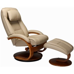 relax-r brampton leather recliner and ottoman