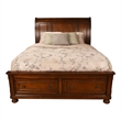 Baltimore Queen Storage Platform Bed Made with Wood in Dark Walnut